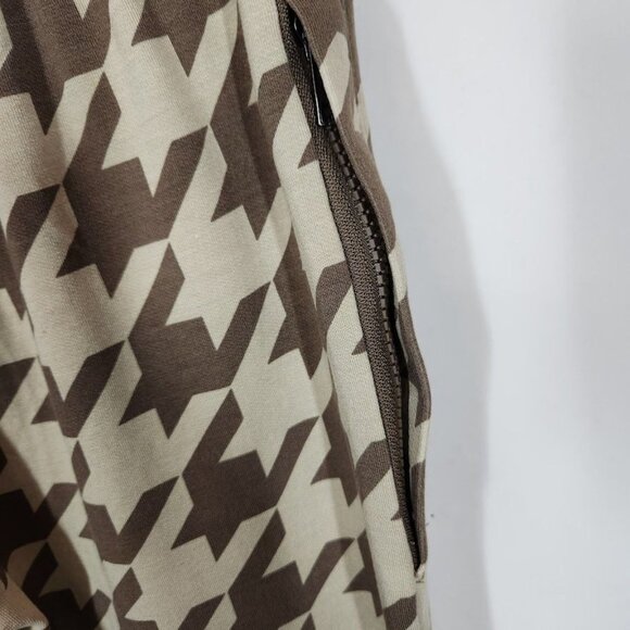 Hypeach Lounge Houndstooth Brown Skinny Fit Joggers  Size Small - Picture 5 of 10